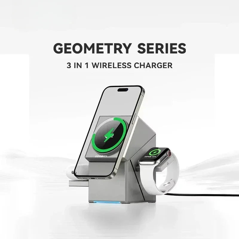 3 - in - 1 Qi2 Wireless Charger for iPhone, AirPods & iWatch - BEIPHONE