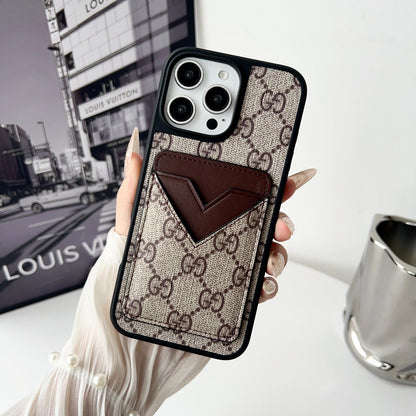 Luxury Leather Card Holder iPhone Case