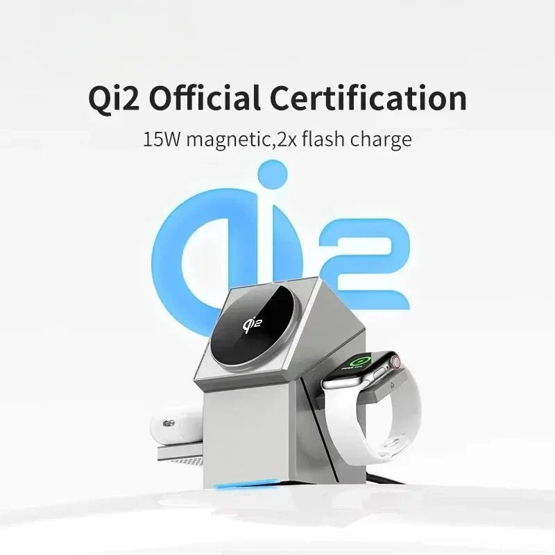 3 - in - 1 Qi2 Wireless Charger for iPhone, AirPods & iWatch - BEIPHONE