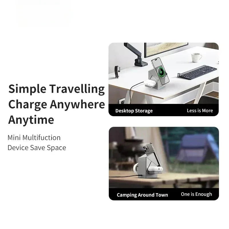3 - in - 1 Qi2 Wireless Charger for iPhone, AirPods & iWatch - BEIPHONE
