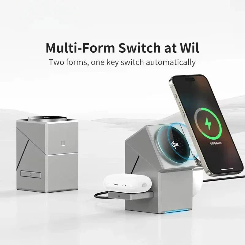 3 - in - 1 Qi2 Wireless Charger for iPhone, AirPods & iWatch - BEIPHONE