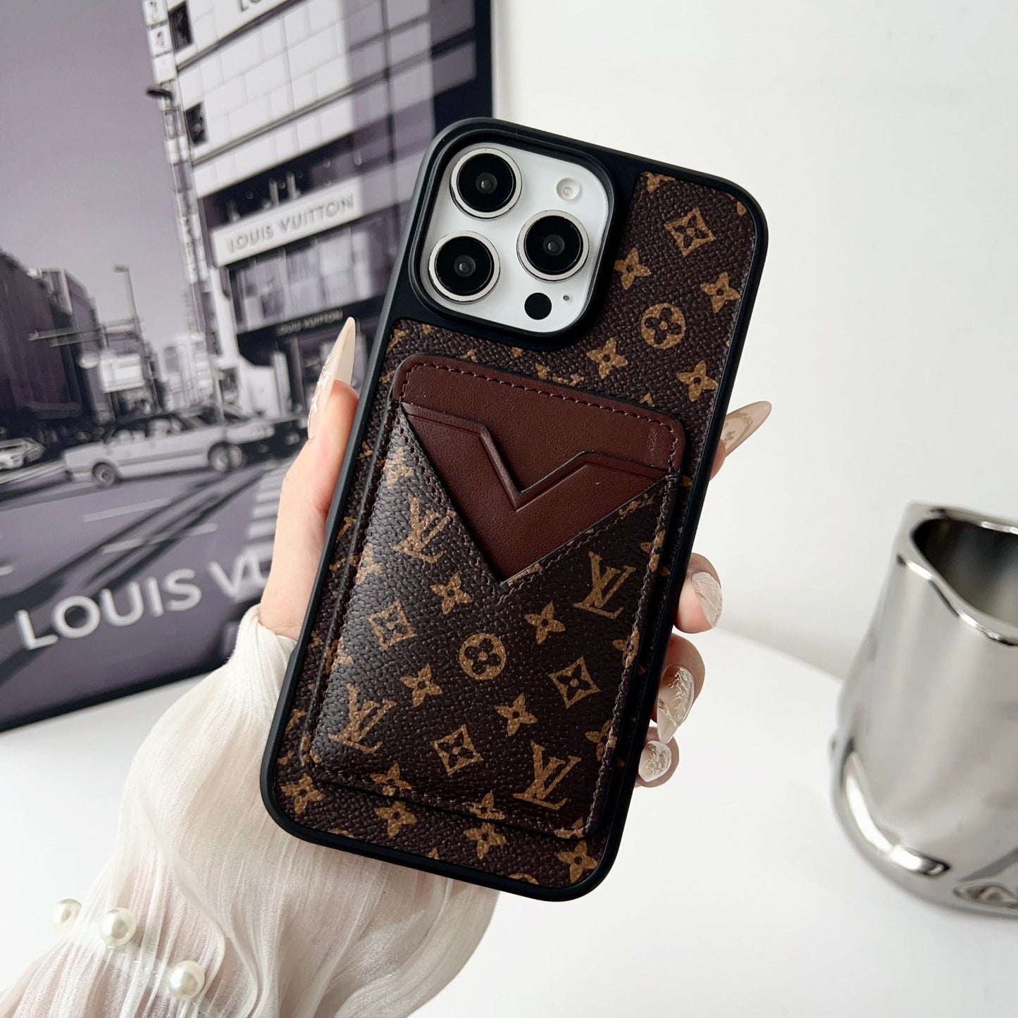 Luxury Leather Card Holder iPhone Case