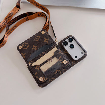 Luxury LV Series 3.0: Multi-Function iPhone Leather Wallet Case