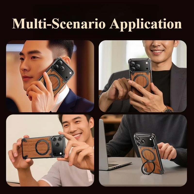 360 Wooden Magnetic Armor Case – iPhone 17 Series