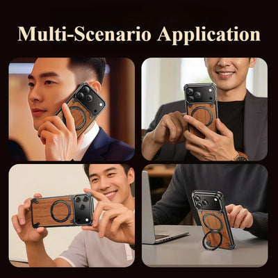 360 Wooden Magnetic Armor Case – iPhone 17 Series