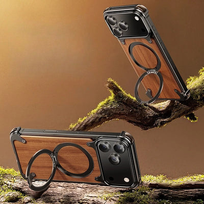 360 Wooden Magnetic Armor Case – iPhone 17 Series