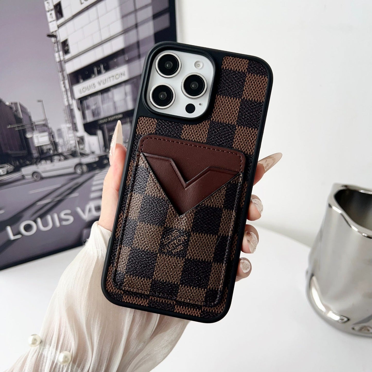 Luxury Leather Card Holder iPhone Case